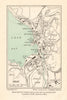 OBAN vintage tourist town city plan. Scotland. WARD LOCK 1951 old vintage map