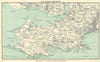 THE GOWER PENINSULA. Llanelli Swansea Mumbles. Wales. WARD LOCK 1925 old map