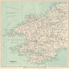PEMBROKESHIRE. Cardigan Pembroke Tenby St David's. Wales. WARD LOCK 1925 map