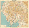 THE LAKE DISTRICT. Cumbria Cumberland. WARD LOCK 1939 old vintage map chart