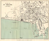 ST. HELIER vintage town/city plan. Jersey Channel Islands. WARD LOCK 1911 map
