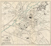 CANTERBURY vintage tourist town city plan. Kent. WARD LOCK 1929 old map