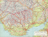 South Wales Valleys. Chepstow Cardiff Neath Newport Barry. WARD LOCK 1966 map