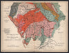 LAKE DISTRICT Westmoreland Cumberland Lancashire. Geological. STANFORD 1907 map