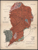 HEREFORDSHIRE AND MONMOUTHSHIRE Geological map. STANFORD 1907 old antique