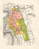 BURGUNDY VINEYARD MAP Vougeot Vosne-Romanée Flagey-Echézéaux RODIER 1948