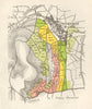 BURGUNDY BOURGOGNE VINEYARD MAP Côte de Beaune - Meursault RODIER 1948 old