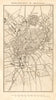 Siege of Lille in 1792. War of the First Coalition. Nord 1817 old antique map