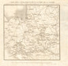 Guerre de Vendée 1793. War of First Coalition. Loire 1817 old antique map