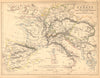EUROPE before the 1789 French Revolution 1848 old antique map plan chart