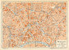 MOSCOW CENTRE vintage town/city plan. Soviet Union/USSR. Russia 1929 old map