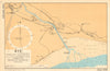 Rye Harbour sea coast chart. River Rother. Sussex. ADMIRALTY 1943 old map