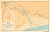Rye Harbour sea coast chart. River Rother. Sussex. ADMIRALTY 1943 old map