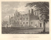 Gisborne Court, St Peter's College from the Grove, Cambridge. LE KEUX 1841