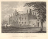 Gisborne Court, St Peter's College from the Grove, Cambridge. LE KEUX 1841
