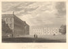 King's College. The Fellows' Building & Provost's Lodge, Cambridge. LE KEUX 1841