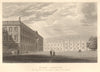 King's College. The Fellows' Building & Provost's Lodge, Cambridge. LE KEUX 1841