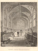 Corpus Christi College chapel, Cambridge. LE KEUX 1841 old antique print
