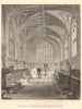 Corpus Christi College chapel, Cambridge. LE KEUX 1841 old antique print