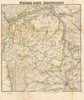 Weinbau Karte Rheinhessen Rheingau Bergstrasse Rhine wine map HAPPERSBERGER 1910