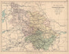 YORKSHIRE WEST RIDING. County map. Railways canals. Constituencies. PHILIP 1885