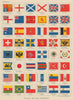 NATIONAL FLAGS. Ensigns, Royal & Imperial Standards. JOHNSTON 1910 old map