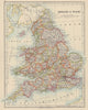 ENGLAND AND WALES. Counties. Westmorland. Telegraph cables. JOHNSTON 1910 map