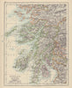 ARGYLLSHIRE. South West Scotland. Bute Arran Dumbarton. JOHNSTON 1910 old map