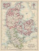 DENMARK SLESVIG-HOLSTEN. Prussian Schleswig-Holstein. JOHNSTON 1910 old map