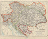 AUSTRO-HUNGARIAN MONARCHY. Dalmatia Slavonia Galicia &c. JOHNSTON 1910 old map