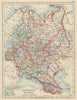 EUROPEAN RUSSIA. Shows Great/Little/West/South Russia. Poland. JOHNSTON 1910 map
