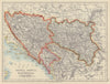 BOSNIA SERVIA MONTENEGRO. Balkans Croatia Serbia Herzegovina. JOHNSTON 1910 map