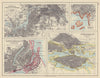 EUROPEAN CITIES. Berlin Copenhagen Stockholm Christiania/Oslo. JOHNSTON 1910 map
