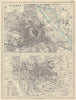 VIENNA & ROME. City plans. Wien. Roma. Austria. Italy. JOHNSTON 1910 old map