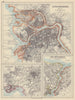 CITY PLANS. St Petersburg Athens Piraeus Istanbul Bosphorus. JOHNSTON 1910 map