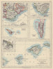 Balearic islands. Heligoland Gibraltar Andorra Côte d'Azur. JOHNSTON 1910 map