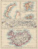 ARCTIC ISLANDS Iceland Spitsbergen Franz Josef Land Novaya Zemlya 1910 old map