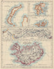 ARCTIC ISLANDS Iceland Spitsbergen Franz Josef Land Novaya Zemlya 1910 old map