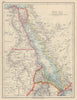 RED SEA. Egypt Eritrea Hedjaz Asir Yemen. Nile valley. Sinai. JOHNSTON 1910 map