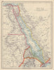 RED SEA. Egypt Eritrea Hedjaz Asir Yemen. Nile valley. Sinai. JOHNSTON 1910 map