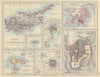 CYPRUS HONG KONG TOKYO PEKING JERUSALEM. City plans. Anzhu islands  1910 map