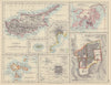 CYPRUS HONG KONG TOKYO PEKING JERUSALEM. City plans. Anzhu islands  1910 map