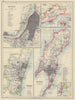 BRITISH INDIA CITIES. Calcutta Kolkata Madras Chennai Bombay Mumbai 1910 map