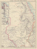UPPER NILE, EAST SUDAN & SUEZ CANAL. Khartoum White/Blue Nile. JOHNSTON 1910 map