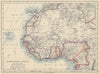 COLONIAL WEST AFRICA. Tribal areas. Caravan routes. Nigeria. JOHNSTON 1910 map