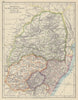 COLONIAL SOUTH AFRICA. Orange River Colony Natal Basutoland Transvaal 1910 map