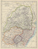 COLONIAL SOUTH AFRICA. Orange River Colony Natal Basutoland Transvaal 1910 map