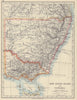 NEW SOUTH WALES & VICTORIA showing railways telegraph cables. Australia 1910 map