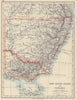 NEW SOUTH WALES & VICTORIA showing railways telegraph cables. Australia 1910 map