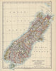 SOUTH ISLAND NEW ZEALAND. Showing counties. Telegraph cables. JOHNSTON 1910 map